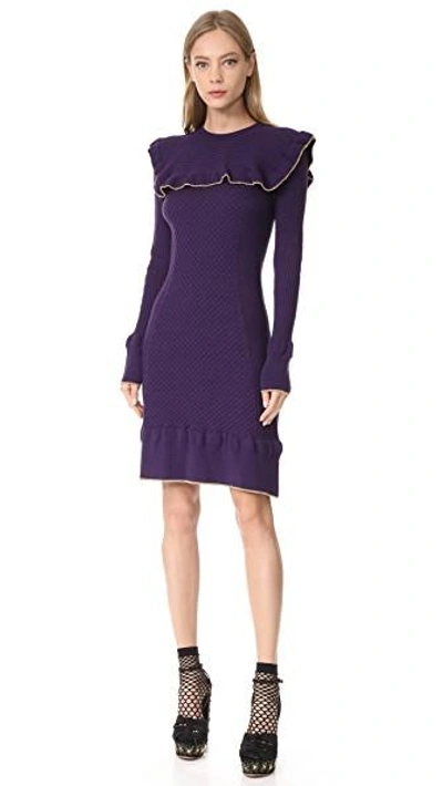 Shop Philosophy Di Lorenzo Serafini Ruffle Dress In Violet