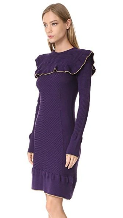 Shop Philosophy Di Lorenzo Serafini Ruffle Dress In Violet