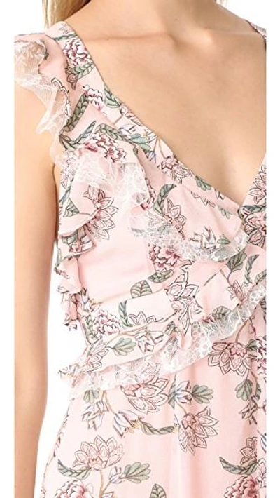 Shop For Love & Lemons Bee Balm Floral Maxi Dress In Pink Floral