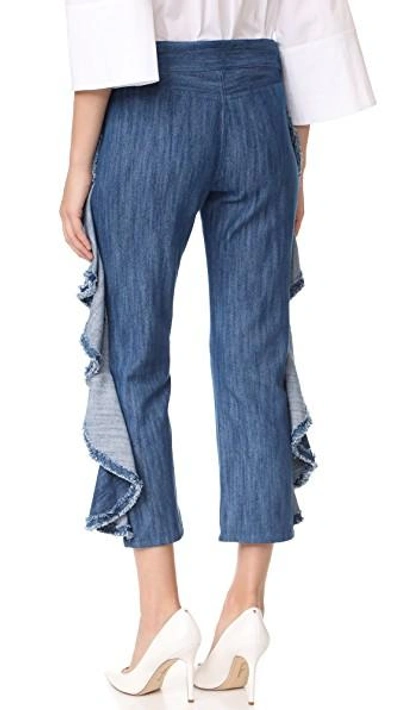 Shop Alexis Nikko Ruffle Jeans In Denim