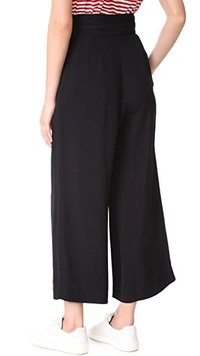 Marc Jacobs Cropped Satin-crepe Wide-leg Pants In Black | ModeSens