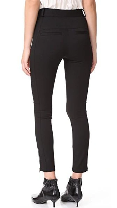 Shop Veronica Beard Ash Seamed Skinny Pants In Black