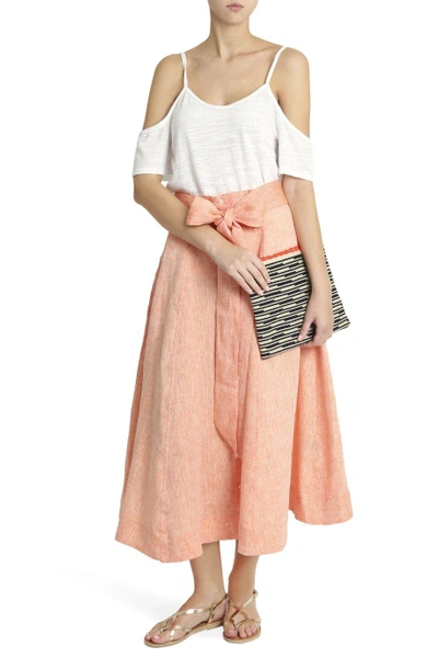 Shop Lisa Marie Fernandez Linen Beach Skirt