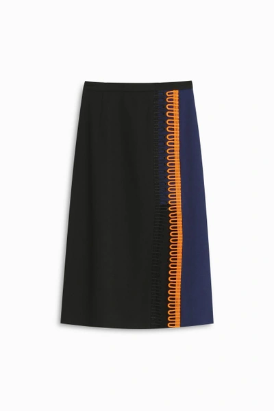 Shop Christopher Kane Loop Trim Knee Length Skirt