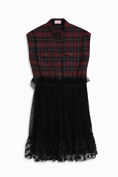 Giamba Tartan Dress In Black