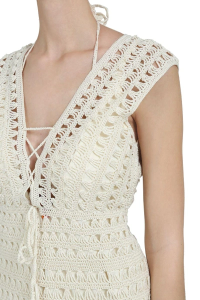 Shop Anna Kosturova Crochet Mini Dress