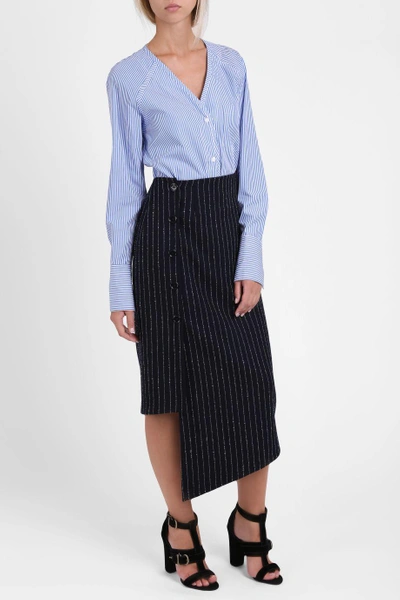 Shop Acne Studios Pate Striped Skirt