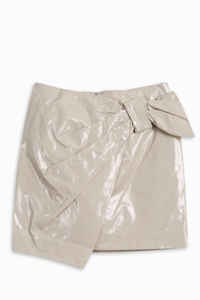 Shop Isabel Marant Patent Cotton Skirt