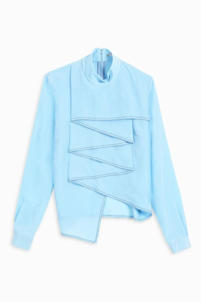 Shop Marco De Vincenzo Long Sleeve Ruffle Blouse