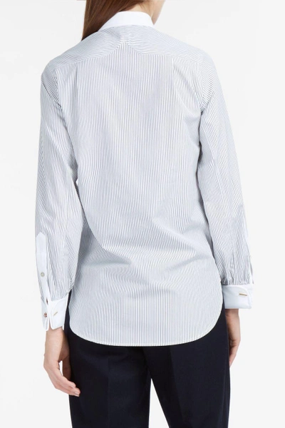 Shop Hillier Bartley Stripe Poplin Shirt