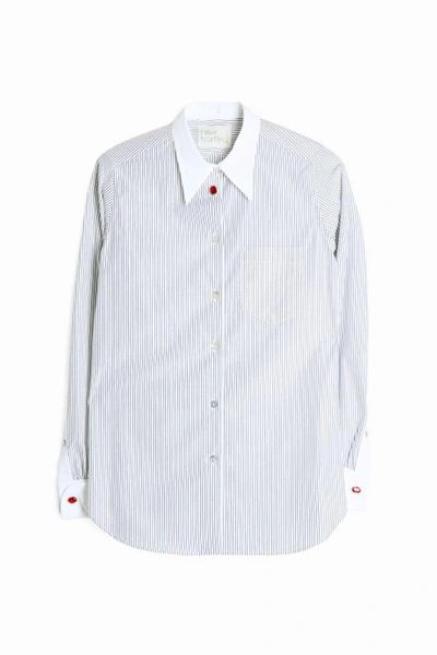 Shop Hillier Bartley Stripe Poplin Shirt