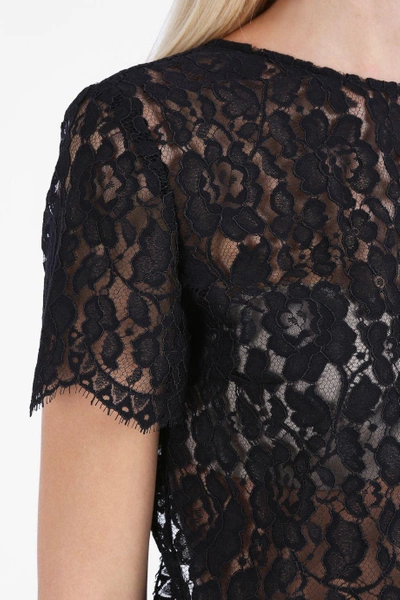 Shop Oscar De La Renta Lace Bow Top