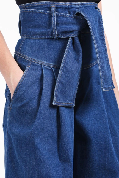 Shop Sara Battaglia High-waisted Denim Trousers