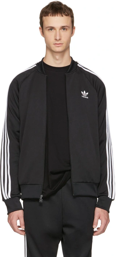 Shop Adidas Originals Black Superstar Track Jacket