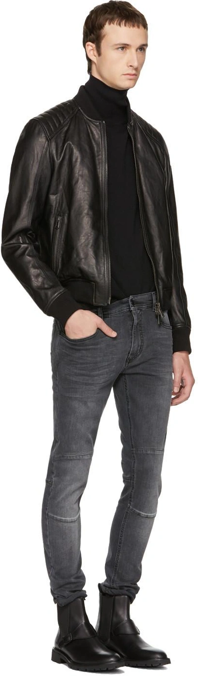 Belstaff Pershall Leather Bomber Jacket In Black | ModeSens