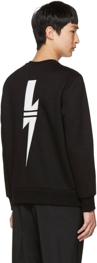 Shop Neil Barrett Black Sport Thunderbolt Sweatshirt