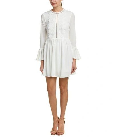 English Factory Lace Bell Sleeve Shift Dress In White