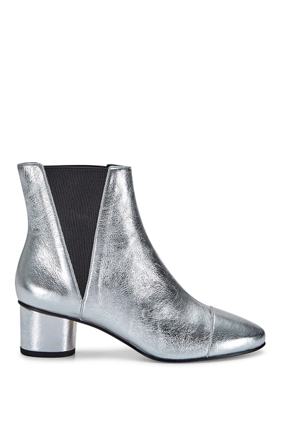 Rebecca Minkoff Izette Patent Leather Bootie In Silver