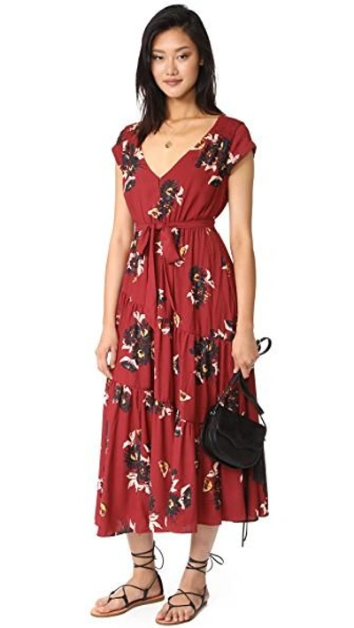 Shop Free People All I Got Maxi Dress In Red Combo