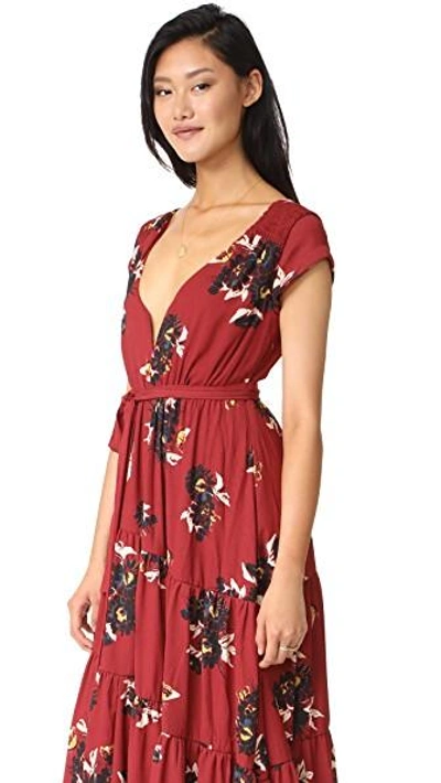 Shop Free People All I Got Maxi Dress In Red Combo
