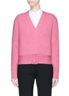 VICTORIA BECKHAM Buckle belt V-neck wool sweater