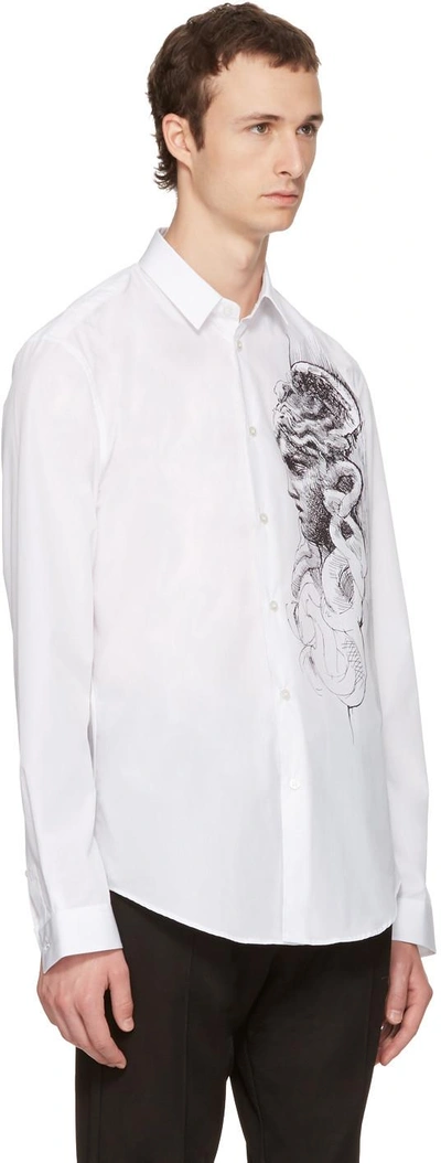 Shop Versace White Medusa Sketch Shirt