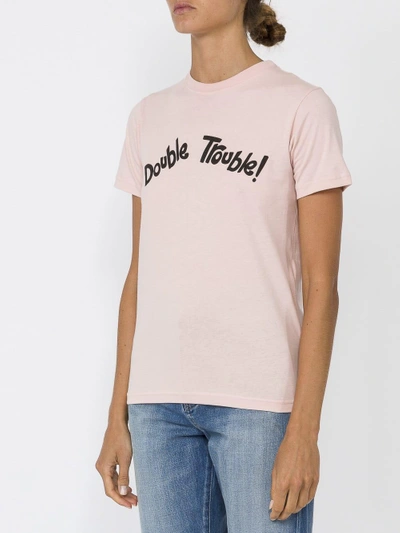 Shop Alexa Chung Pink 'double Trouble' Boxy Tee