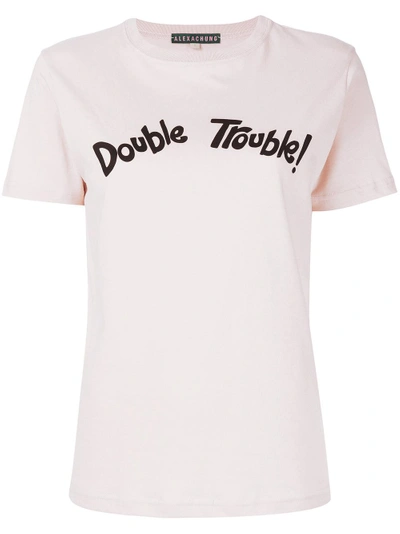 Shop Alexa Chung Pink 'double Trouble' Boxy Tee