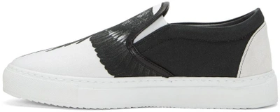 Shop Marcelo Burlon County Of Milan Black And White Aish Slip-on Sneakers In 1001 Black White