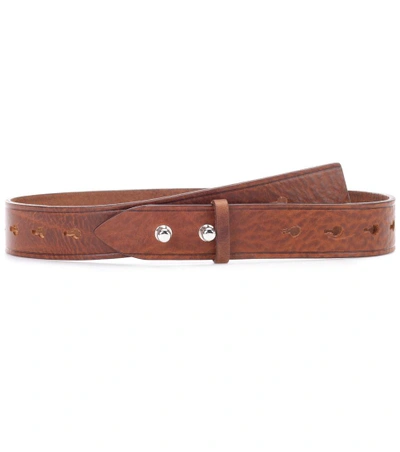 Shop Isabel Marant Marcia Leather Belt In Lrowe