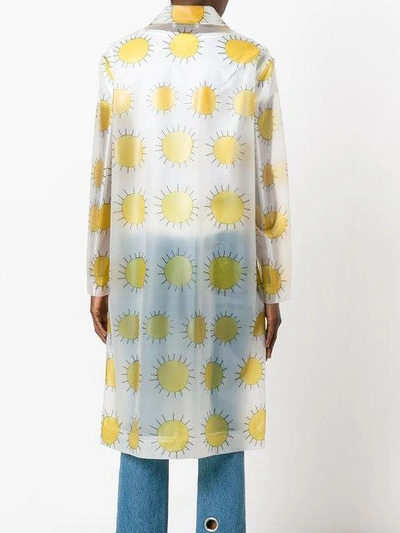 Shop Christopher Kane Allover Printed Sun Waterproof Coat In White