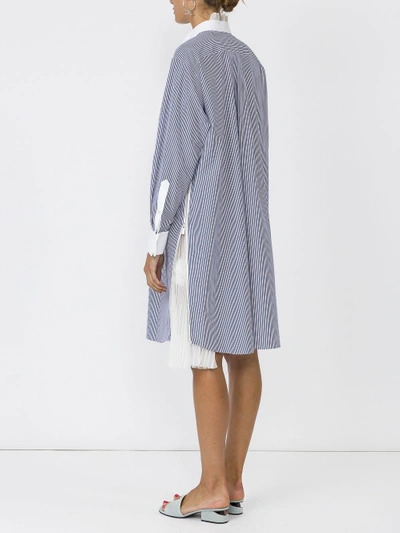 Shop Sacai Shirting Shirt Dress In Stripe