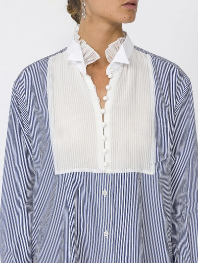 Shop Sacai Shirting Shirt Dress In Stripe
