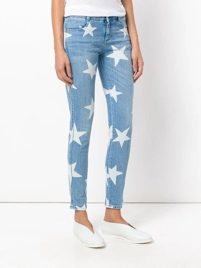 Shop Stella Mccartney Star Print Skinny Jeans In Blue