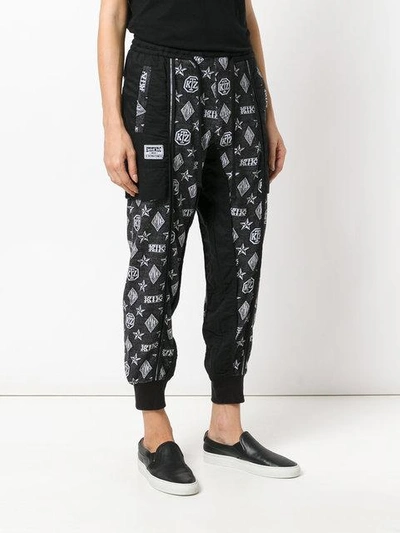 Shop Ktz Logo Embroidered Trousers In Black
