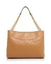 TORY BURCH Alexa Quilted Slouchy Leather Tote,2513697AGEDVACHETTA/GOLD