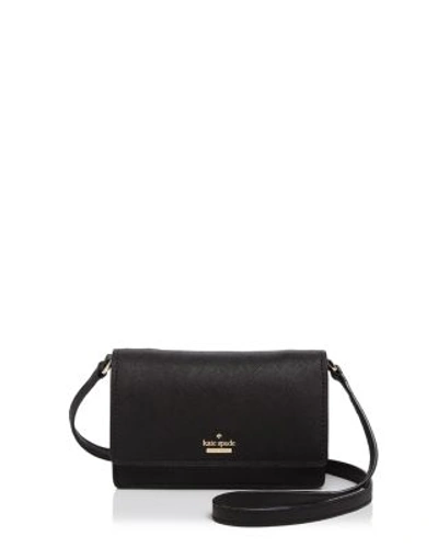 Shop Kate Spade New York Arielle Saffiano Leather Crossbody In Black/gold