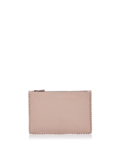 Mackage Whipstitch Leather Zip Pouch - Pink In Petal