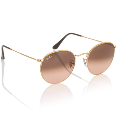 Shop Ray Ban Rb3447 Round Sunglasses In Brown