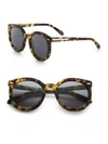 KAREN WALKER Super Duper Strength Round Sunglasses/Tortoise