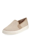 VINCE BLAIR WOVEN STRETCH SNEAKER, STRAW