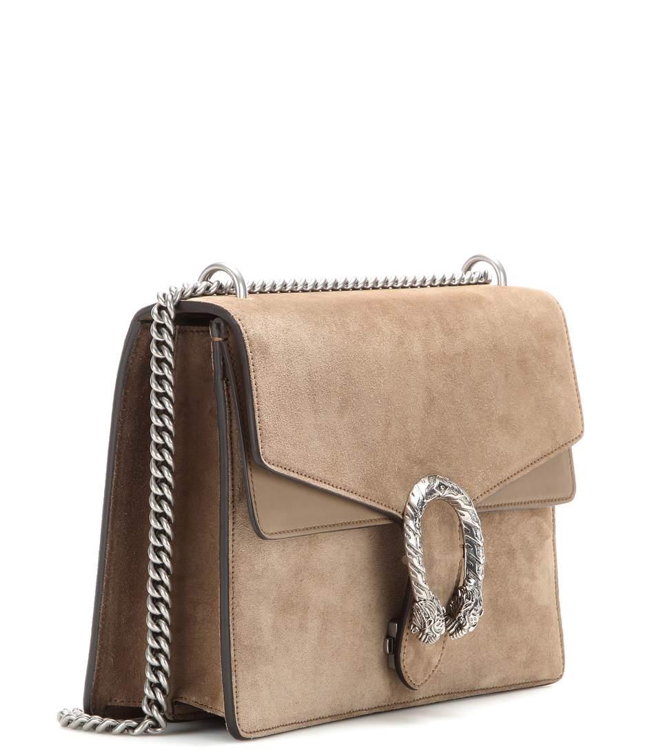 Gucci Dionysus Medium Suede Shoulder Bag In Brown | ModeSens