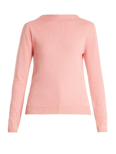 Nina Ricci V-back Cashmere Sweater In Pink