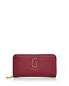 MARC JACOBS Double J Standard Leather Continental Wallet,2584535BERRY/GOLD