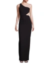 CINQ À SEPT Leonella One-Shoulder Cutout Gown