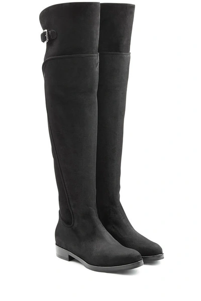 Dolce & Gabbana Suede Over-the-knee Boots In Black