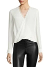 L AGENCE Rosario Lace Trimmed Silk Top