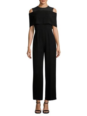 Yigal Azrouël Cold-shoulder Jumpsuit In Jet | ModeSens