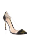 GIANVITO ROSSI Plexi Floral Pumps