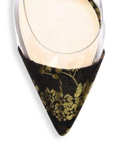 Shop Gianvito Rossi Plexi Floral Pumps In Gold